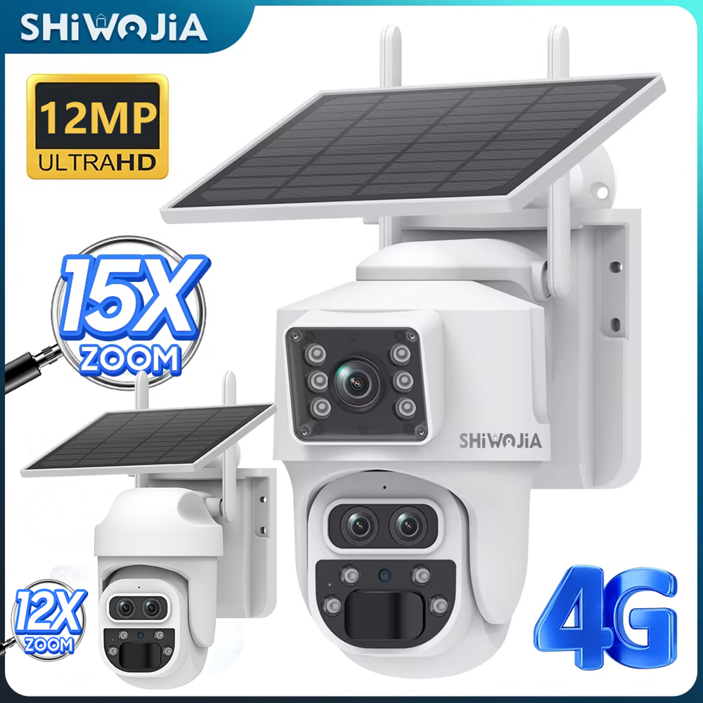 Home Security Outdoor Cameras - Shiwojia 12mp 6k 15x zoom câmera