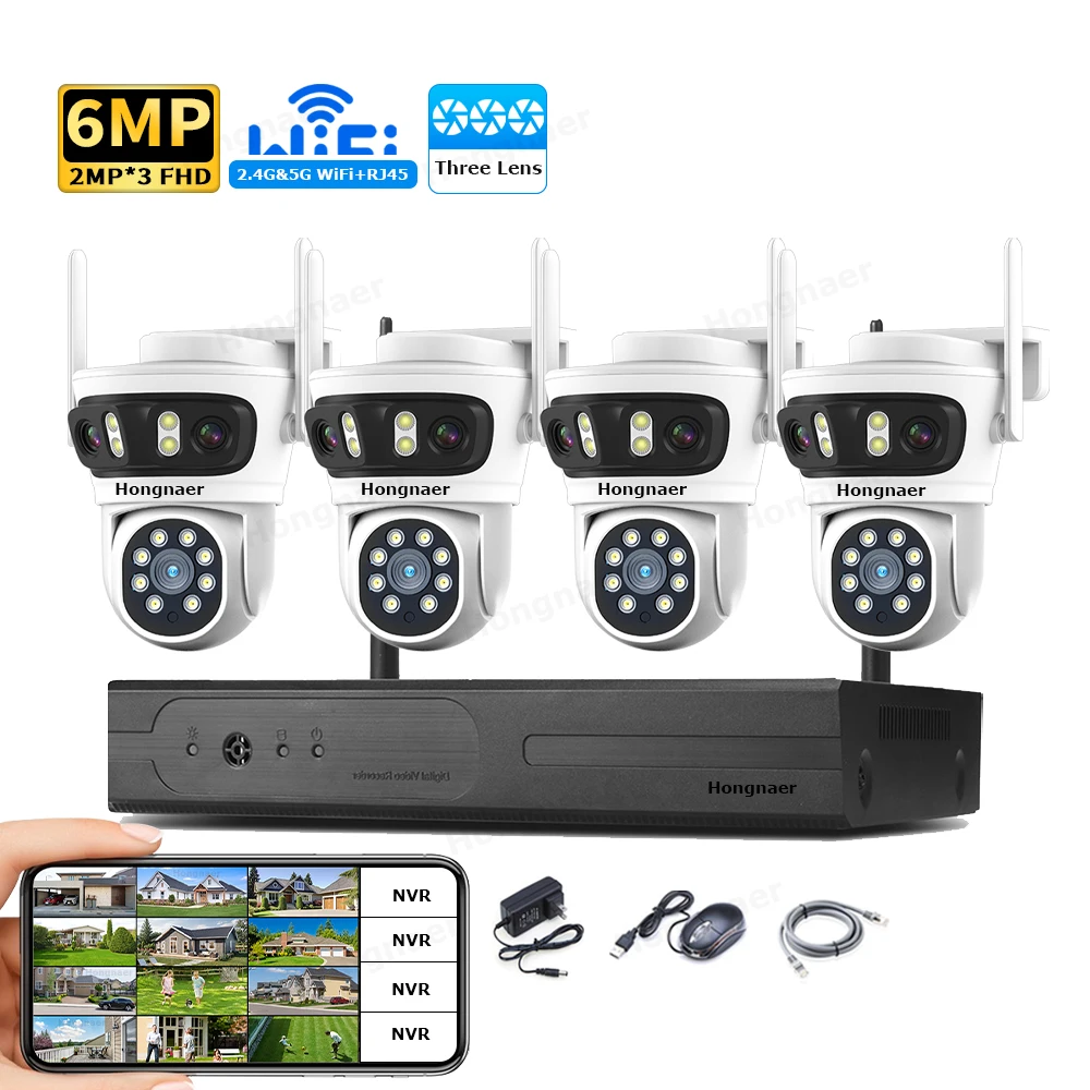 Home Security Wireless - Kit de Câmeras de Segurança Residencial