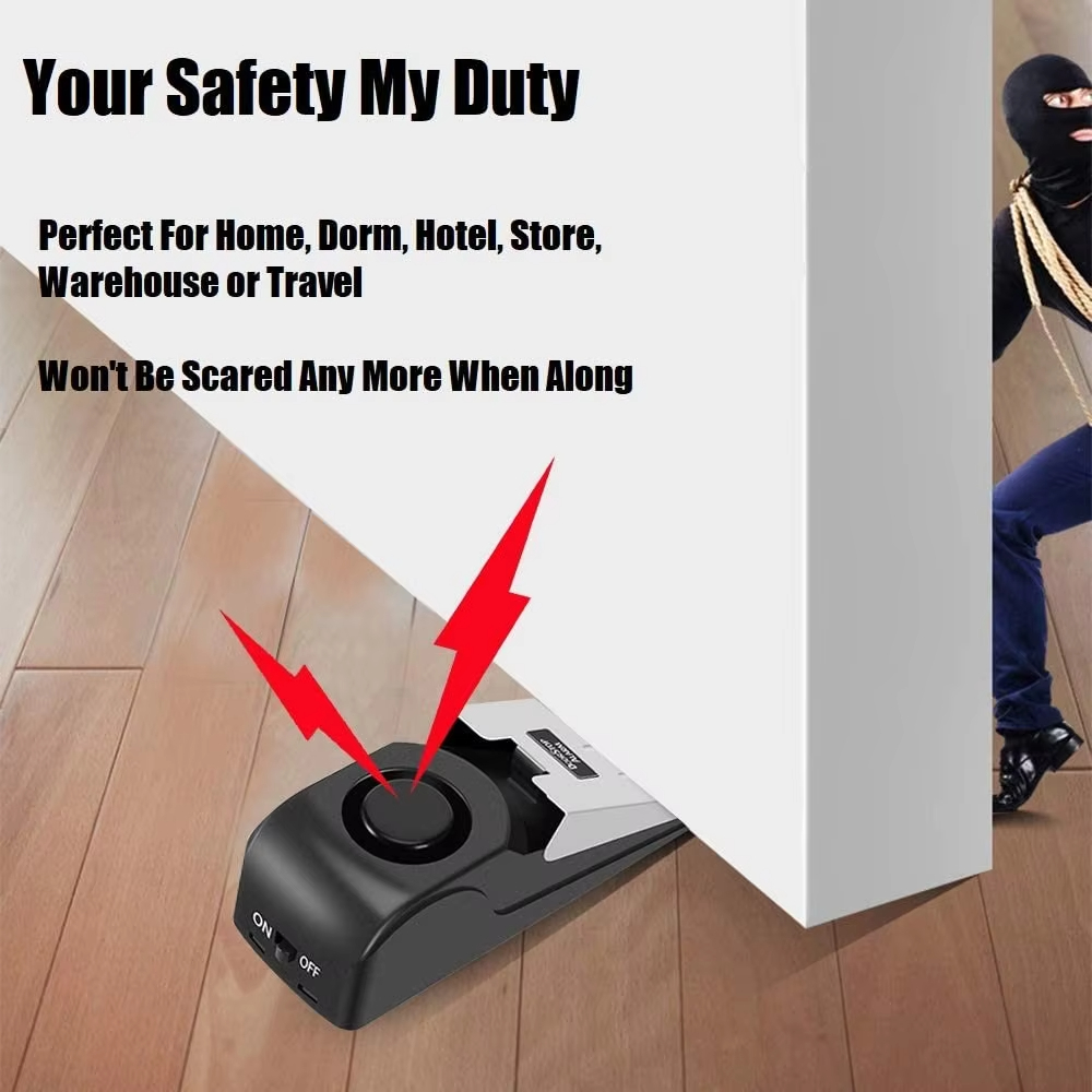 Door Wedge Alarm - Alarme Antifurto Sem Fio de 120db,