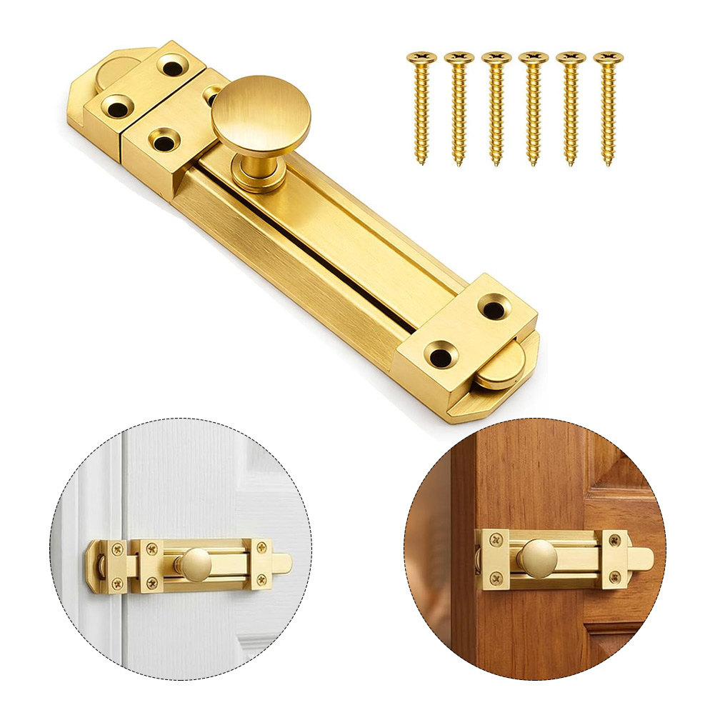 Home Security Door - Fechadura de porta deslizante de latão