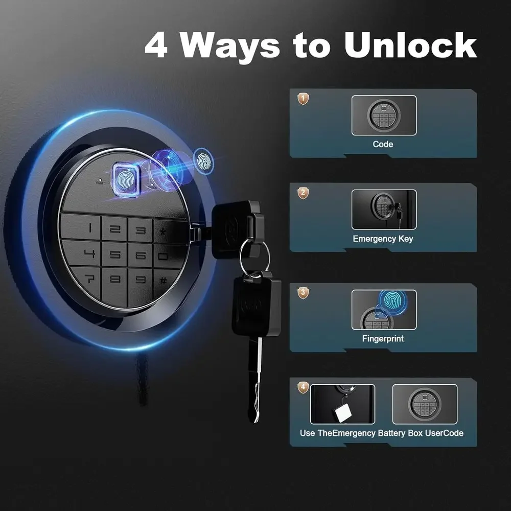 Cofre Biométrico, Armário de S - Home Security Gun avaliação e preço