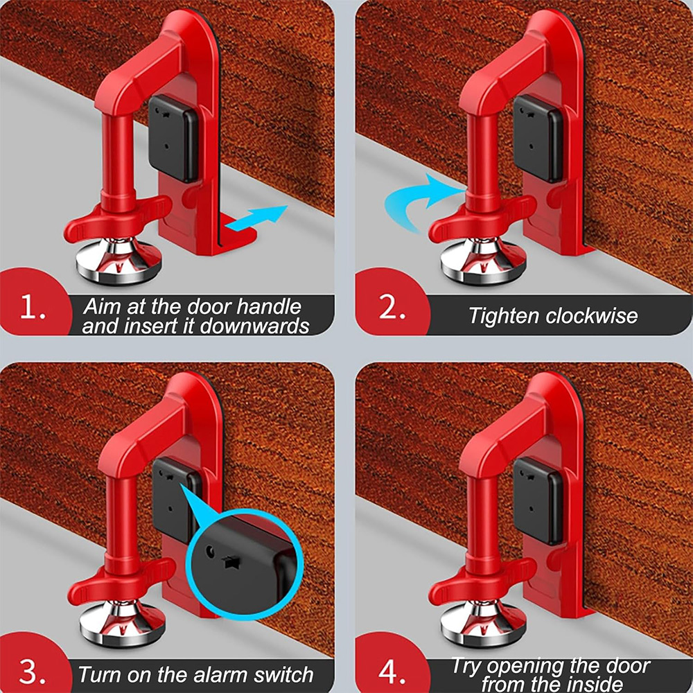 Fechadura de porta com alarme  - Door Wedge Alarm avaliação e preço