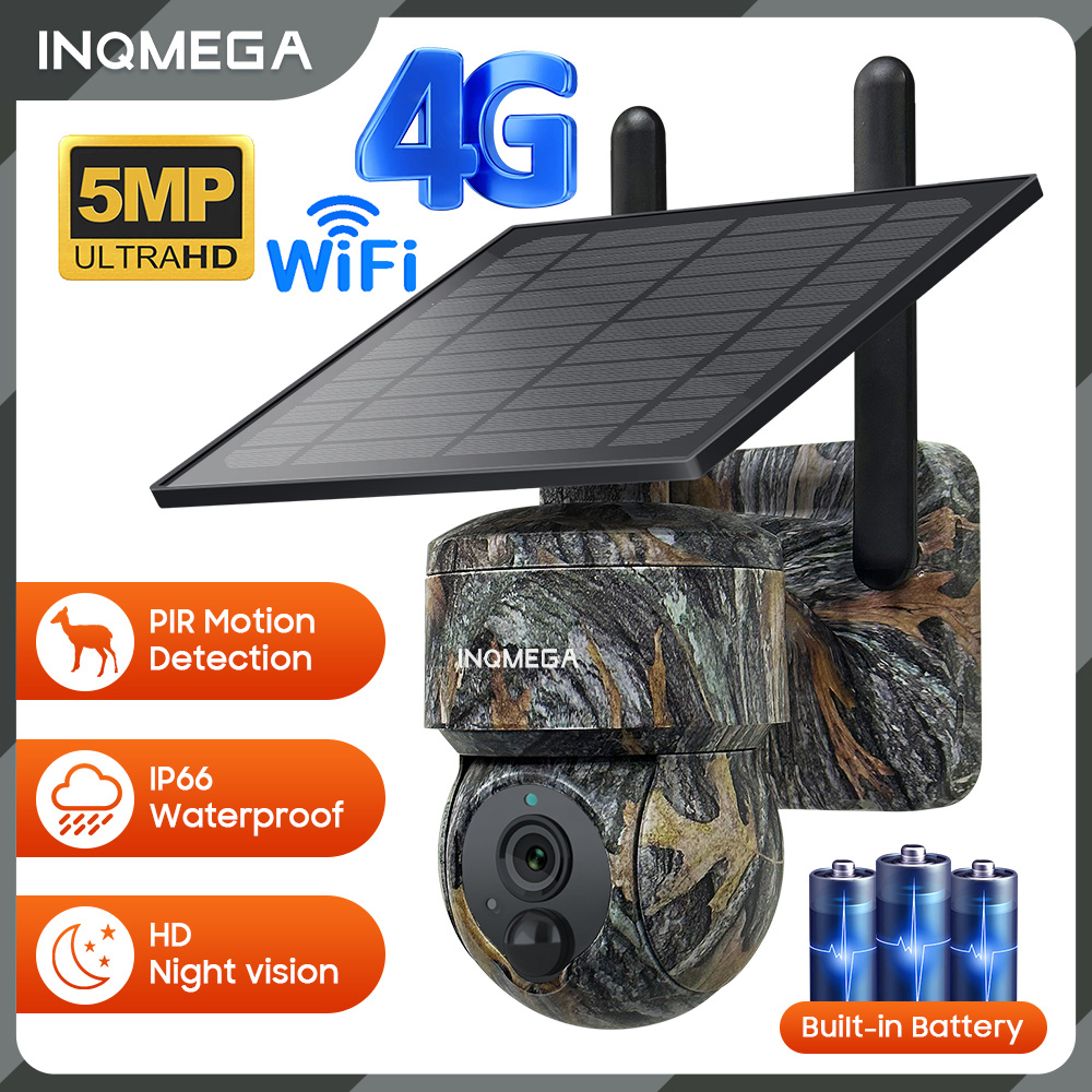 Inqmega 5mp 4g/wifi câmera de  - Home Security Outdoor Cameras avaliação e preço