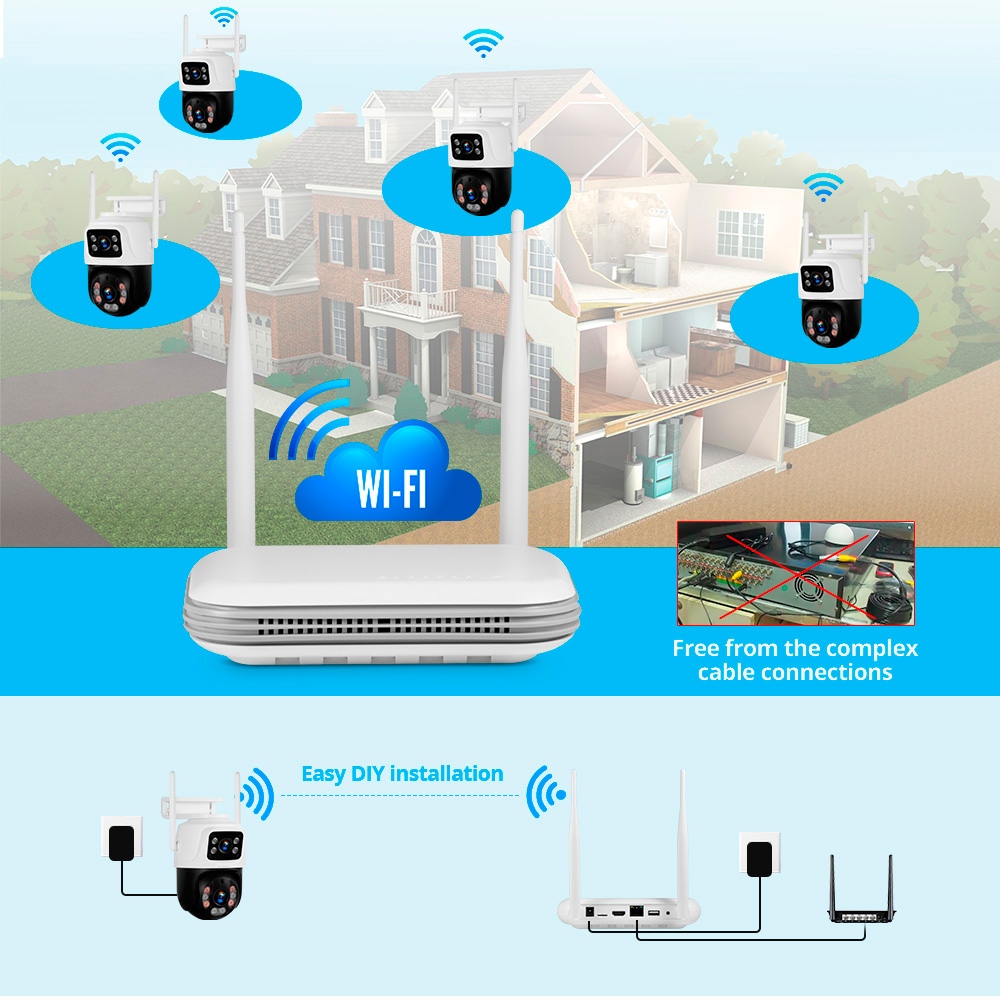 Kerui à prova d'água 6mp hd se - Home Security Systems Wireless avaliação e preço