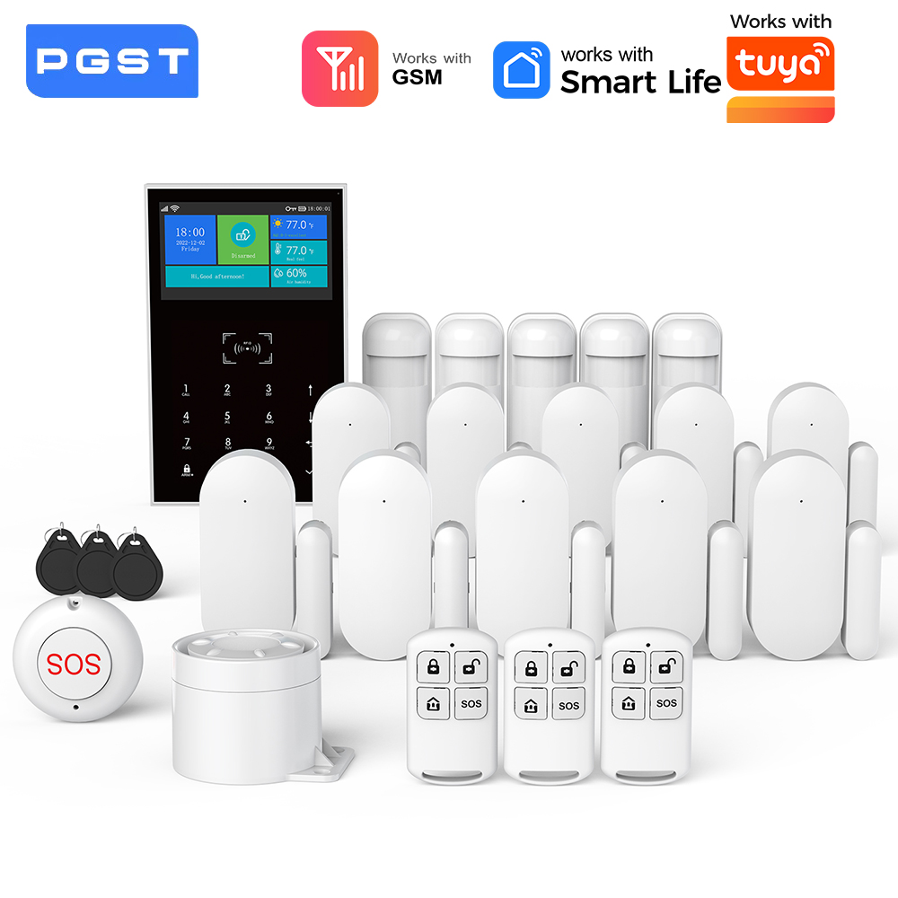 Sistema de alarme GSM WiFi res - Home Security No Monthly Fee avaliação e preço