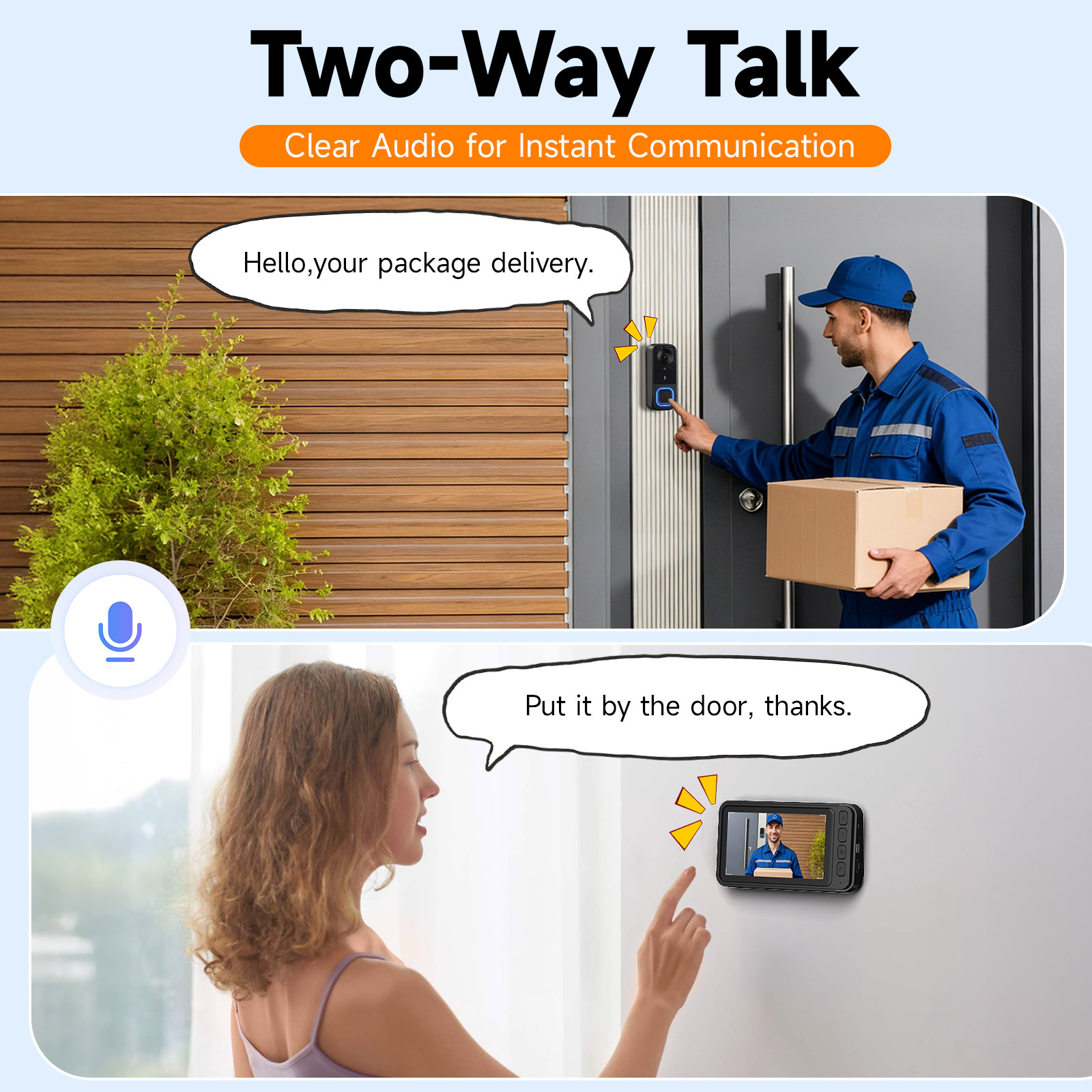 Câmera de Vídeo Porteiro HD co - Home Security No Monthly Fee avaliação e preço