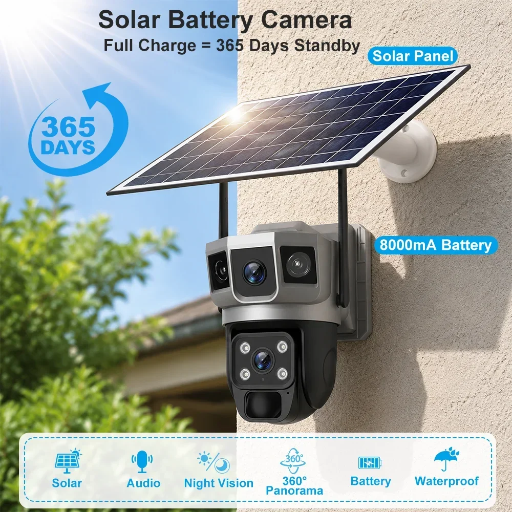 Câmera V380 4K com 3 Telas, 4G - Home Security Group avaliação e preço