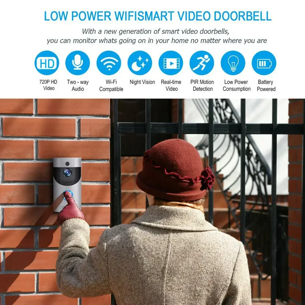 Campainha de vídeo sem fio par - Home Security Premium avaliação e preço