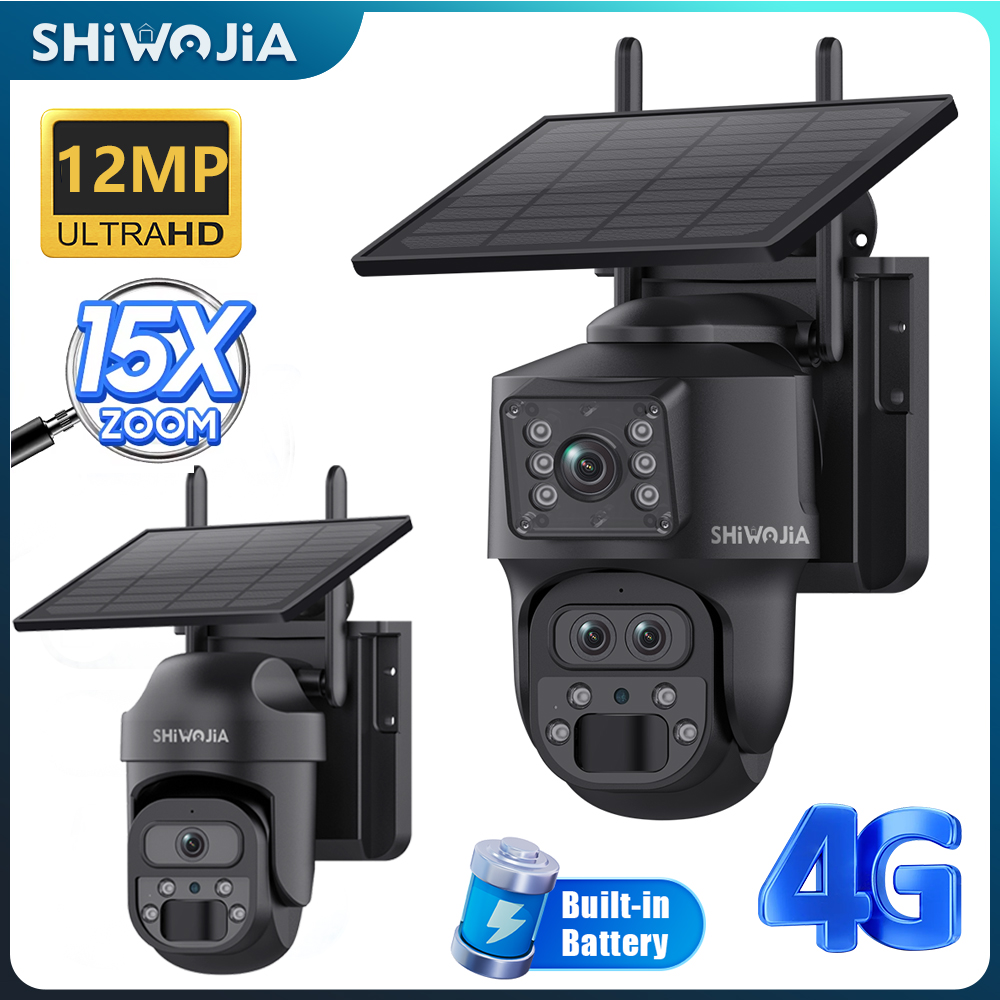 Câmera solar SHIWOJIA 15X ZOOM - Home Security Outdoor Cameras avaliação e preço