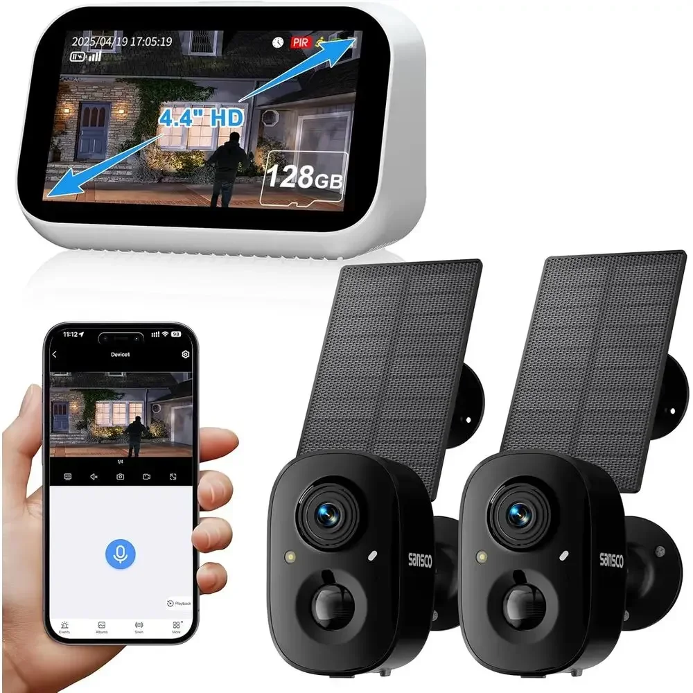 Câmeras de Segurança Solares 2 - Home Security No Monthly Fee avaliação e preço