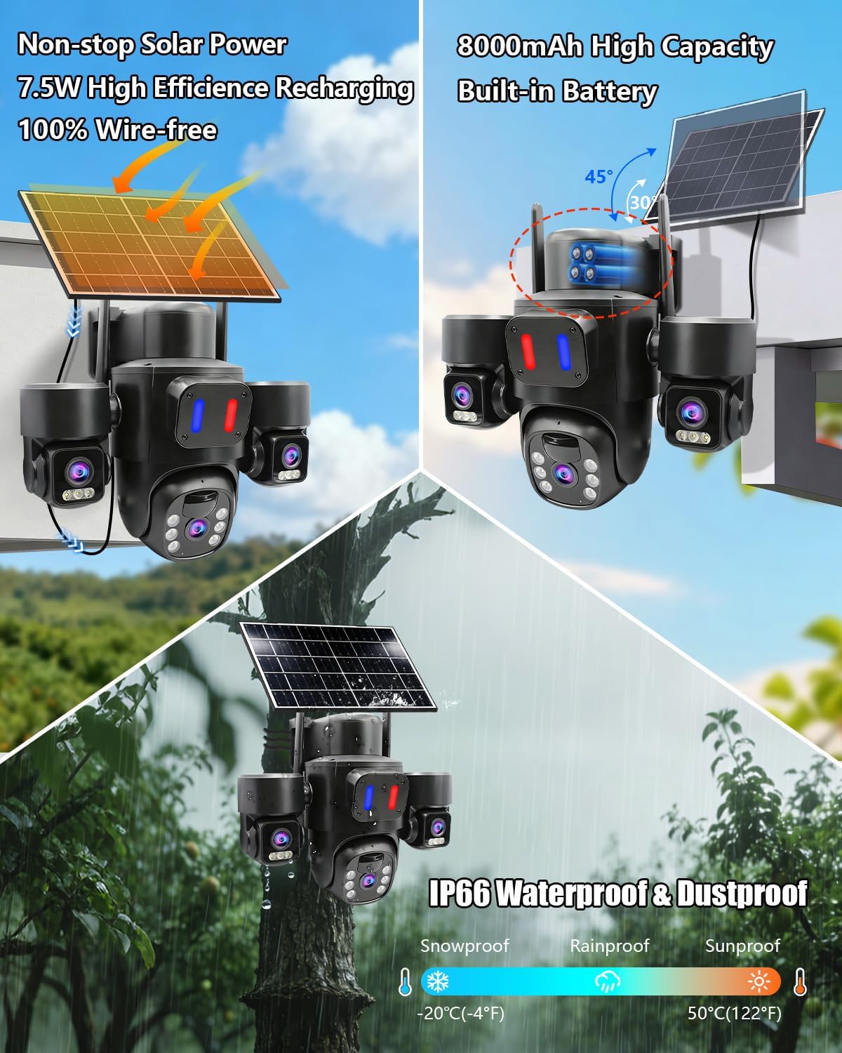 Câmera de Segurança Solar Exte - Home Security No Monthly Fee avaliação e preço