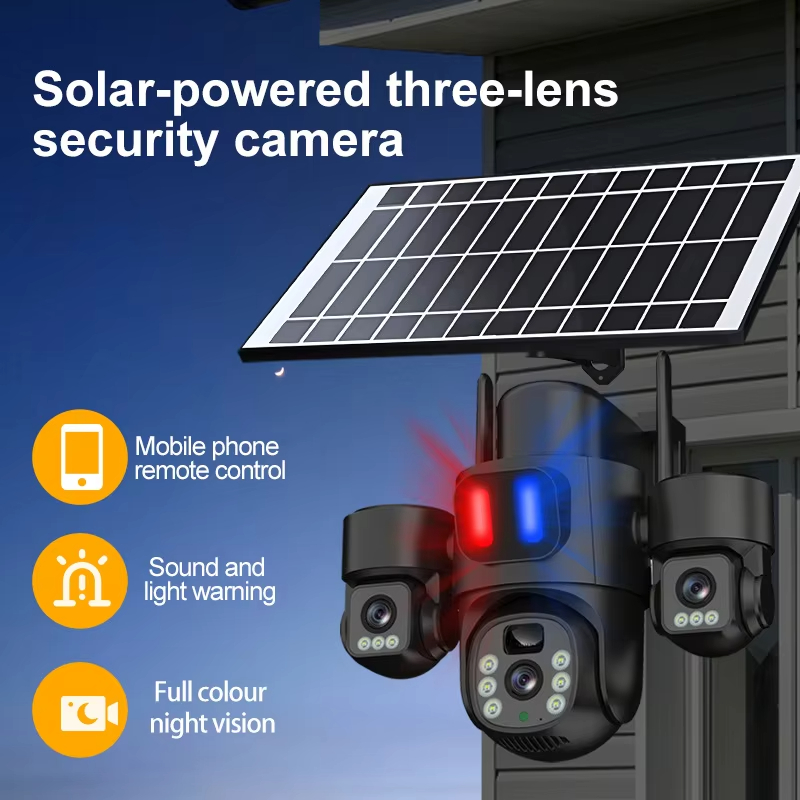 Câmera solar ptz wi-fi, extern - Home Security Outdoor Cameras avaliação e preço
