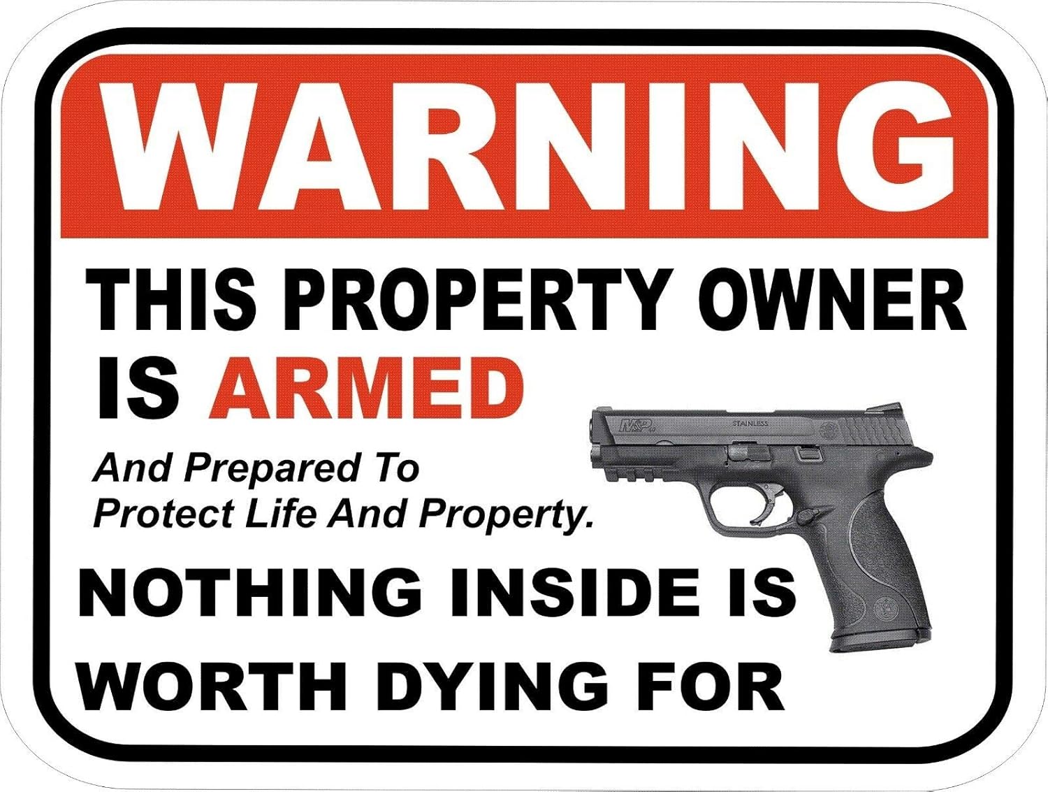 Placa de Aviso de Segurança em - Home Security Gun avaliação e preço