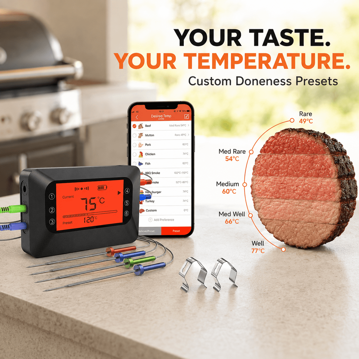 Termômetro de Carne Sem Fio Bl - Home Security Wireless avaliação e preço